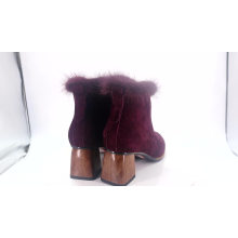 2019 Women's Real Fur Boots A023 Ladies Leather Winter Snow Ankle Fur Women Boots Shoes